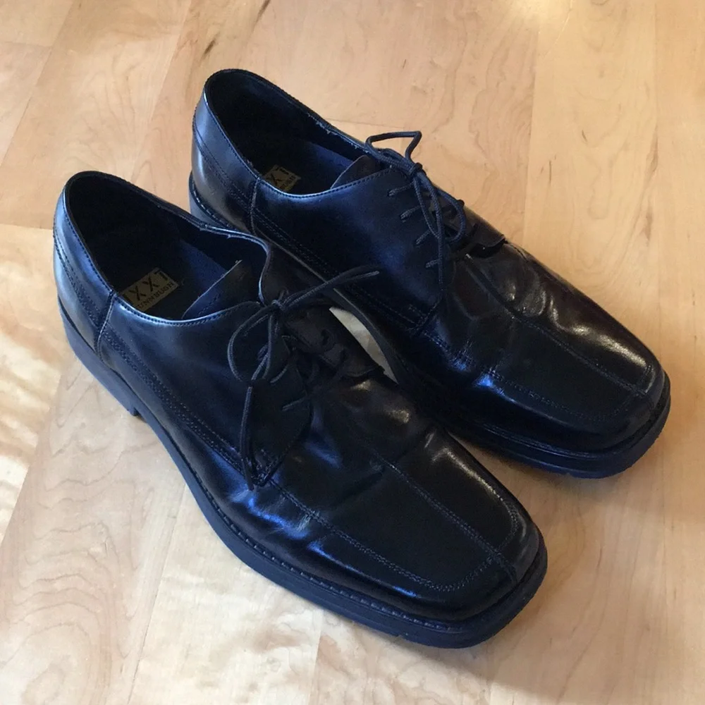 NUNN BUSH | Black Leather Dress Shoes Square Toe Oxford
